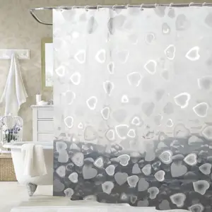 Tela textil para baño, poliéster, PEVA, PVC, 3D, EVA, cortina de ducha de plástico