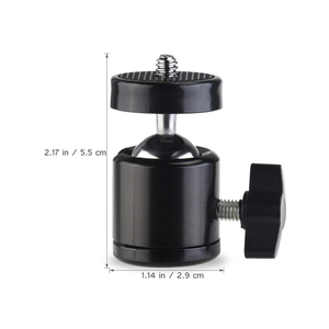 Testa a Sfera Mini Girevole a 360 Gradi con Vite da 1/4" per Montaggio su Treppiede, per Fotocamera, Videocamera, Luce LED, in ABS+Alluminio, 78g - Product Image 3