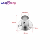 Support de tringle de penderie en acier inoxydable, système de fixation mural détachable pour tringle à vêtements, bride de connexion