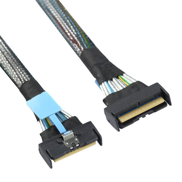 SlimSAS 8654 Series Micro Straight to Straight 0.6M High Quality Mini SAS Cable with PVC Jacket Braid Shielding for Computer Use