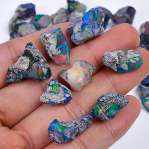 GEMKORA <b>Raw</b> Black Opal Gemstone 25 Carats Natural Rough <b>Crystals</b> Irregular Shape for Jewelry Making - Product Image 5