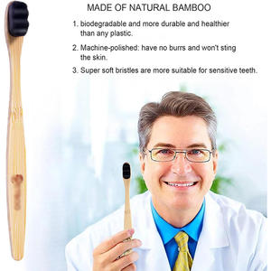 Çevre dostu doğal ahşap organik mikro Nano bambu kıl diş fırçası hassas diş etleri için ekstra yumuşak bambu diş fırçaları - Product Image 2