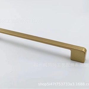 Min Hong Xing Aluminum Alloy Cabinet Handle 200mm Sand <b>Gold</b> Bar Shape European Style <b>Drawer</b> Door <b>Pull</b> - Product Image 2