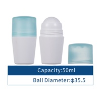 Rouleau vide en plastique PP rechargeable de 50ml sur bouteille cosmétique