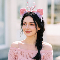 YouLaPan – bandeaux de mariage à la mode pour mariée, faits à la main, en peluche, mignons, pour femmes, accessoires pour cheveux pour fête de Noël, fête dansante, YXA391