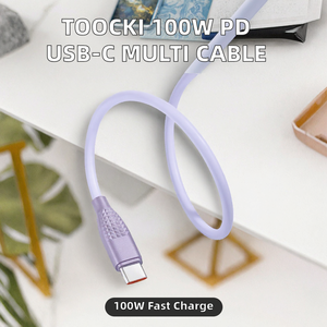 Toocki 100W PD <b>USB</b>-<b>C</b> <b>to</b> <b>USB</b>-<b>C</b> Fast Charging Data Cable TPE Braided Tinned Copper Type-<b>C</b> Charging Cord - Product Image 2