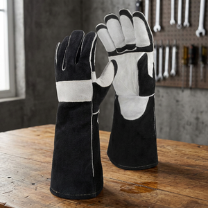 Gants de soudage en cuir de vachette pleine fleur renforcés, ignifuges, résistants, pour la construction et la lutte contre les incendies, sans latex - Product Image 4