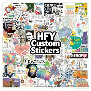 Autocollants imperméables personnalisés sur le thème des connaissances scientifiques, 100 pièces, nouveau style, très vendus, pour décorer tasses et guitares - Product Image 2