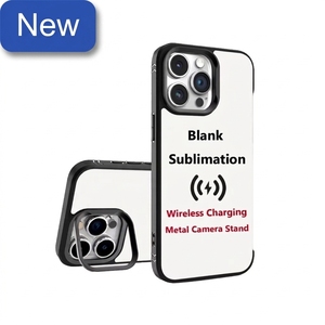 Custodia per telefono personalizzabile fai-da-te per sublimazione, magnetica, <span class=keywords><strong>con</strong></span> ricarica wireless, cerniera in lega di zinco, cavalletto e protezione antiurto - Product Image 1