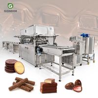 Ligne de production automatique de machines à enrober les mini-beignets au chocolat et aux fraises