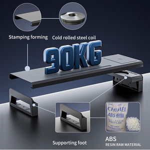 Suporte para Monitor de Computador Preto 1100 com Interface USB, Carregamento Rápido, Mestre em Limpeza de Mesa - Product Image 6