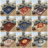 Tapis de sol personnalisé en velours noir et or avec motif animal, antidérapant, doux, pour salon, tapis de luxe, décoration mandala, grand format