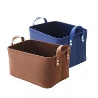 Panier de rangement multifonctionnel pliable en feutre de tissu 100 % coton moderne et écologique, sac de rangement compressible
