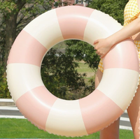 Équipement de parc aquatique, tube de natation gonflable à rayures, jouet gonflable, bouée de natation pour adultes, flotteur de piscine