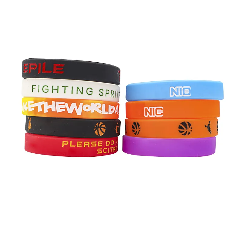 Promotional Hot Selling Eco-friendly, No Minimum Cheap Advertising Gifts Custom Logo Silicone Bracelet Wrist Band/