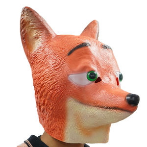 Mascarilla <span class=keywords><strong>de</strong></span> látex con cabeza <span class=keywords><strong>completa</strong></span> <span class=keywords><strong>de</strong></span> zorro para Cosplay, máscara <span class=keywords><strong>de</strong></span> <span class=keywords><strong>película</strong></span> con cabeza <span class=keywords><strong>completa</strong></span>, accesorios realistas para fiesta <span class=keywords><strong>de</strong></span> Halloween - Product Image 2