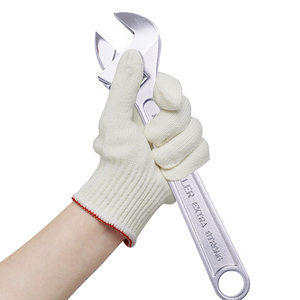 Guanti da Lavoro Bianchi in Cotone Economici e Confortevoli per Manipolazione Generale di Materiali - Product Image 3