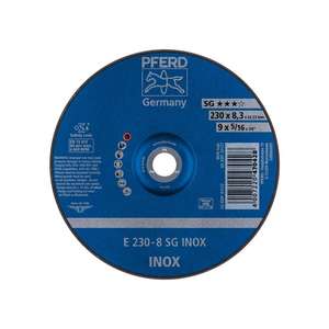 PFERD Disco rugoso SG INOX D230xS8.3mm offset Acero inoxidable 22,23mm - Product Image 1
