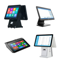Sistema pos todo en uno shopify lisgister registre double moniteur 15.6 pouces système pos pour salon