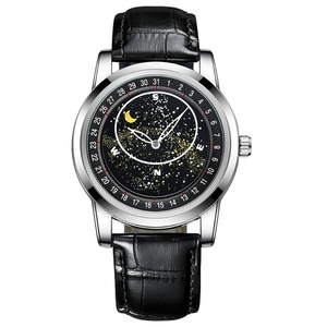 Reloj de Pulsera 1216A con Esfera Giratoria de Cielo Estrellado, Reloj Mecánico Automático de Negocios para Hombre, Resistente al Agua, Luminoso - Product Image 2