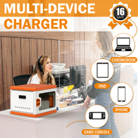 Armoire de charge USB 16 ports PD 3.0 avec alimentation indépendante 12W et fonction de synchronisation pour tablettes, idéale pour la technologie éducative