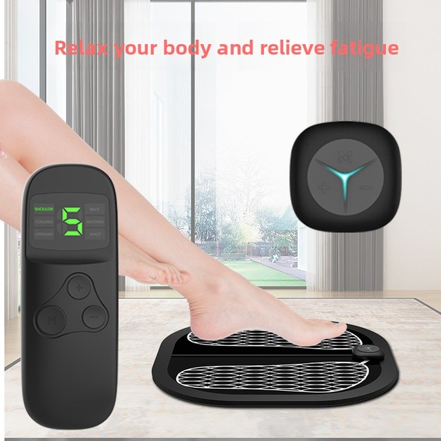 Foldable Pulse Foot Massager EMS Smart Acupuncture Massage Foot Pad with Wireless Remote Control USB Powered LFK-0053 Made China