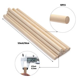 Bâtons ronds en bois de 30 mm, chevilles en bois massif pour travaux manuels et projets artisanaux - Product Image 2