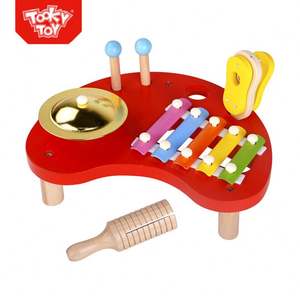 חינוך מיניאטורי כלי נגינה מעץ כלי תוף צעצוע טובה - Product Image 2