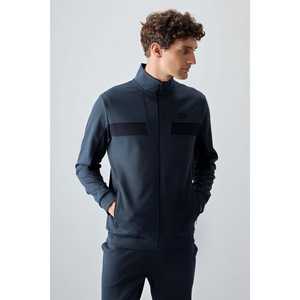 Ensemble de survêtement indigo pour homme Fila, coupe standard, pantalon de jogging décontracté respirant et sweat à capuche zippé pour adultes - Product Image 2