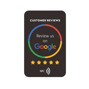 사용자 정의 Nfc 스마트 카드를 탭하여 프로그래밍 가능한 QR 코드 소셜 미디어 Nfc Google 검토 카드