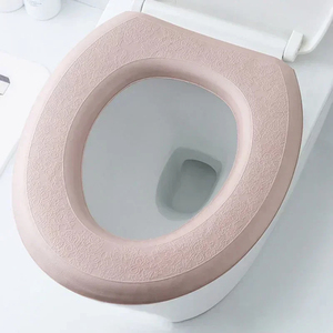 Funda de asiento de inodoro impermeable en forma de V al por mayor, lavable, con cojín de espuma, para baño y hogar - Product Image 4