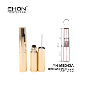 4.5ml Slim Gold <b>Plastic</b> Screw Cap Empty Liquid Eyeliner Bottle Cosmetic Eyelash Tube Private Label <b>Glue</b> Container Packaging - Product Image 2