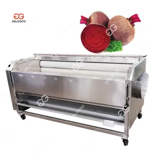 Limpiador de cepillo de verduras y zanahorias, máquina limpiadora automática para lavar y pelar verduras y zanahorias