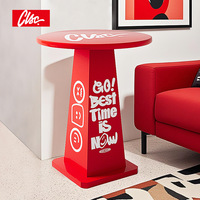 Table basse multifonctionnelle de style industriel avec structure en acier inoxydable et plateau en fer, mobilier moderne pour salon