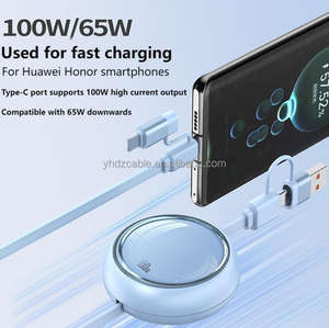 Câble USB C rétractable 4 en 1 disponible en promotion, multi-charge, charge rapide 3A, chargeur multiple 2 en 2 - Product Image 2