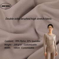 Tissu tricoté double face à haute élasticité 70% nylon 30% élasthanne, poids moyen, tissu d'automne et d'hiver pour leggings de yoga, vêtements de sport