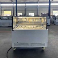 Vitrine Commerciale Réfrigérée pour Crèmes Glacées, Desserts Glacés, Gelato, Yogourts et Parfaits à l'italienne