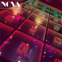 Équipement d'événements DJ NOVA, panneaux de sol à miroir LED avec contrôle DMX