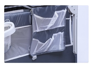 <span class=keywords><strong>Cuna</strong></span> de bebé plegable personalizada OEM con cama de juego de cabecera móvil algodón Metal y plástico 0-6 años gran oferta dormitorio Hospital Logo - Product Image 6