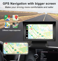 Nouvel écran tactile 7 pouces Portable sans fil Apple Carplay et Android Auto Bt Navigation stéréo Linux