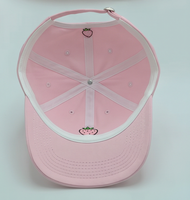 Casquette de baseball ajustable en coton rose brodée fraise Y2K décontractée et mignonne pour femme