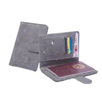 RFID паспорт сумка минимализм Короткие Держатель для документов, дорожная сумка ультра-тонкий держатель билета из матовой кожи