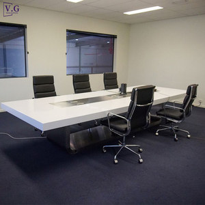 Table de conférence personnalisée de forme sauvage simple, table de conférence pour 16 personnes pour salle de bureau - Product Image 5