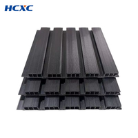 Timber-Look WPC Facade Cladding, Horizontal Composite Siding Panels Outdoor Wall Weatherboard for Residential Chalet