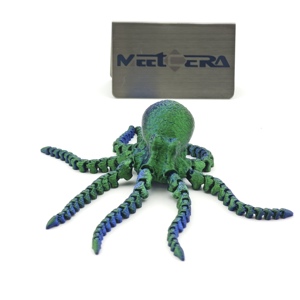 Jouets anti-stress pour enfants et adultes, animaux en acier inoxydable imprimés en 3D, pieuvre colorée à chaîne articulée - Product Image 5