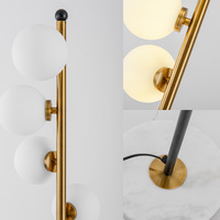 Lampes sur pied en verre moderne, lampes sur pied élégantes du milieu du siècle avec base stable pour salon, chambre à coucher, bureau