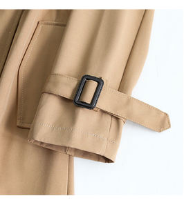 2024 Otoño Invierno venta al por mayor gabardinas largas mujeres estilo <span class=keywords><strong>militar</strong></span> de talla grande abrigos abrigo - Product Image 6