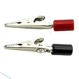 56mm kim loại thép kẹp Alligator Clip với ABS cách điện sleeving khởi động Cá Sấu Clip