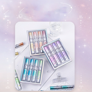 Sáng Tạo Kích Thước Nhỏ Sinh Viên Đánh Dấu Thiết Lập Mớ<span class=keywords><strong>i</strong></span> Chòm Sao Long Lanh Màu Sắc <span class=keywords><strong>Highlighter</strong></span> Xiên Mềm Bút Đánh Dấu 4Pcs Cho Các Trường Học Sử Dụng - Product Image 5