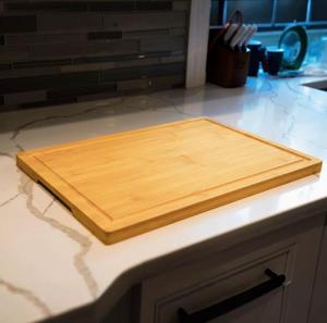 Tabla de Cortar de Bambú para Cocina, Color Carbonizado, con Canal para el Agua, en Oferta - Product Image 6